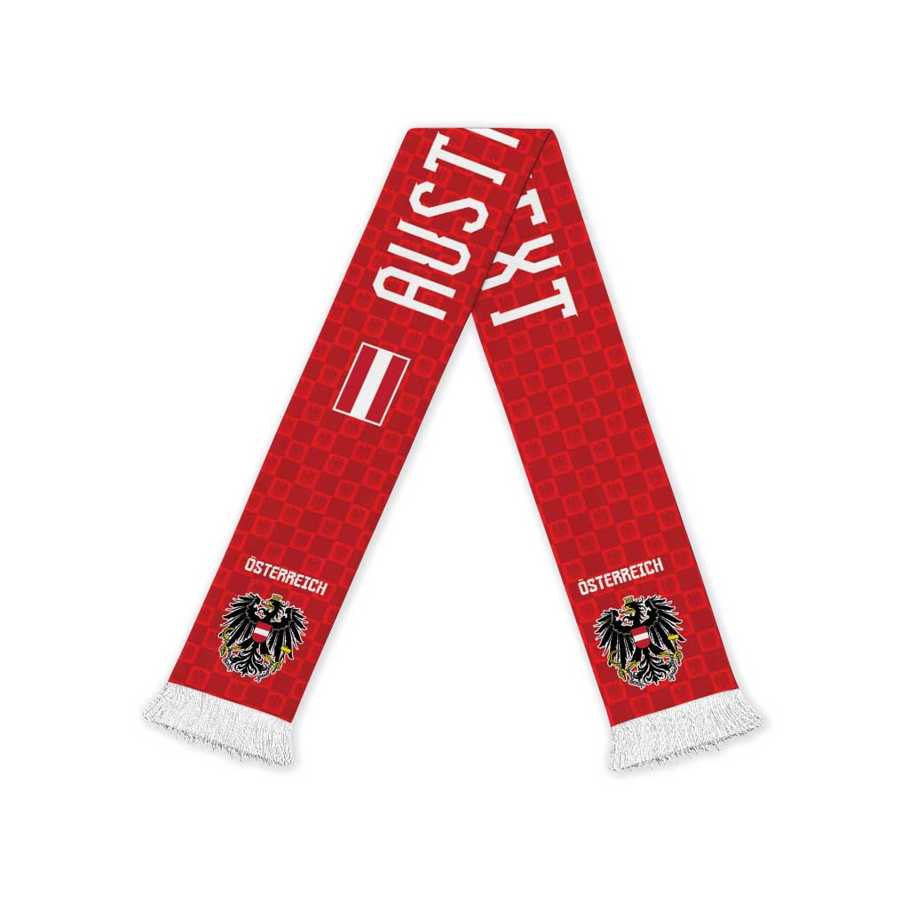 Austria Football Personalized Soccer Scarf Bundesadler Red Checkerboard Eagle