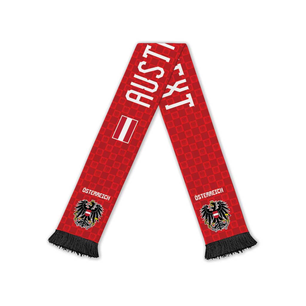 Austria Football Personalized Soccer Scarf Bundesadler Red Checkerboard Eagle