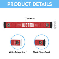 Austria Football Personalized Soccer Scarf Bundesadler Red Checkerboard Eagle