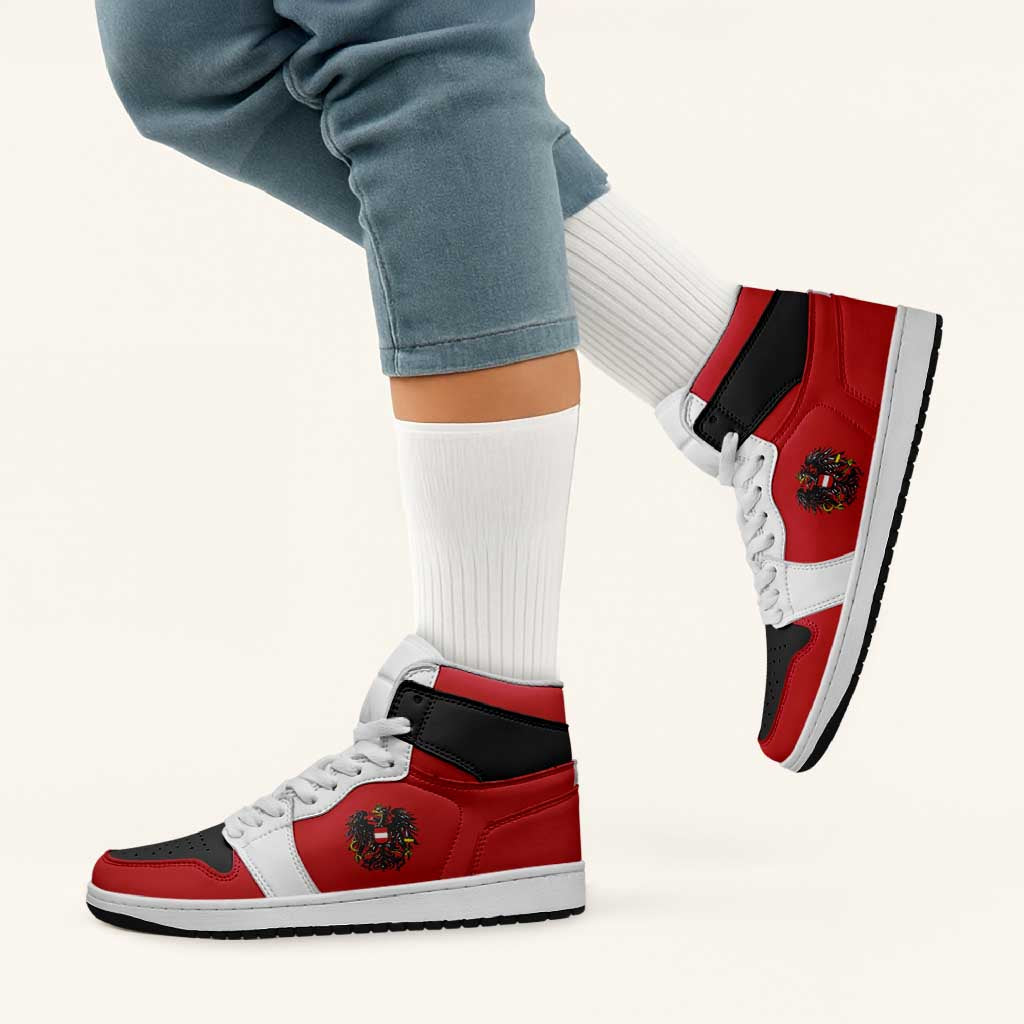 Austria High Sneakers AJ1 Classic National Flag Style - Wonder Print Shop