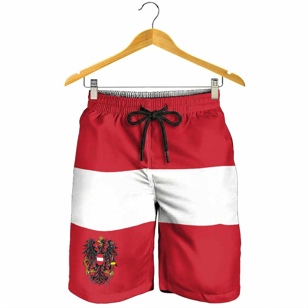 Austria Shorts for Men National Flag Colors - Wonder Print Shop