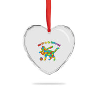 Autism Acceptance Baseball Cat Heart Crystal Glass Ornament It Is Ok To Be Different