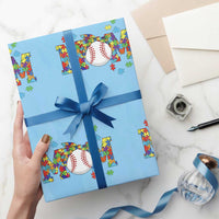 Autism Acceptance Baseball Mom Wrapping Paper Roll Proud Mom Inclusive Support Graphic