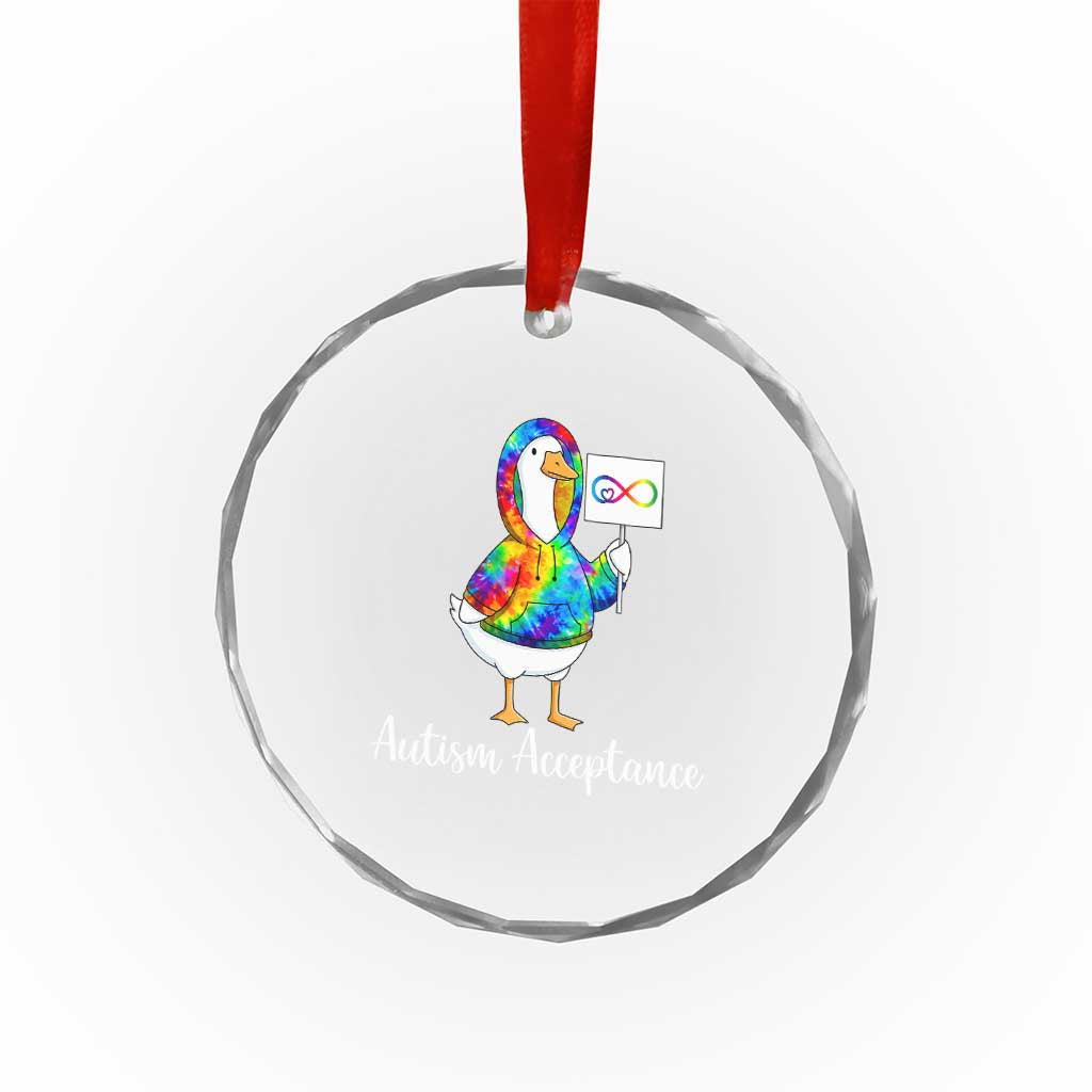 Autism Acceptance Crystal Glass Ornament Accept Understand Love Support Neurodivergent