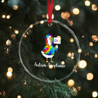 Autism Acceptance Crystal Glass Ornament Accept Understand Love Support Neurodivergent