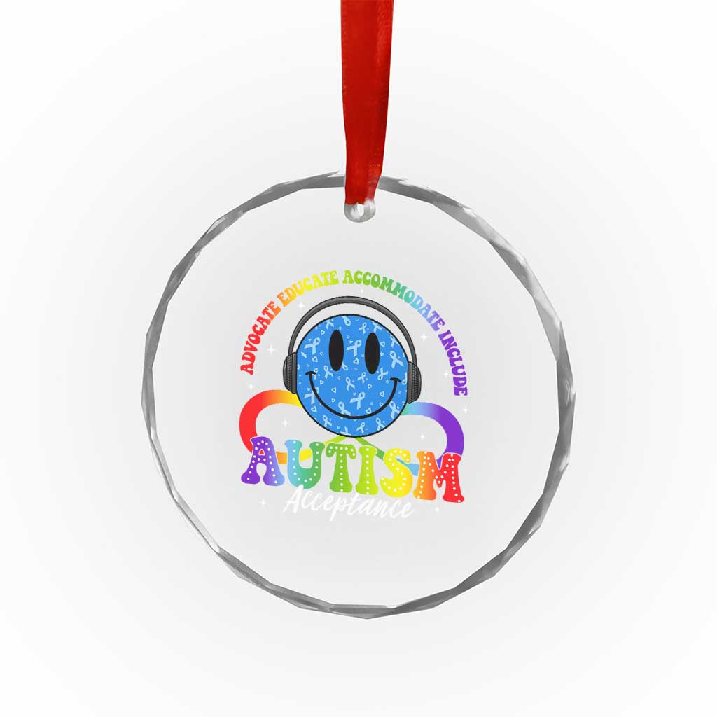 Autism Acceptance Crystal Glass Ornament Acceptance Special Education Teacher Kids