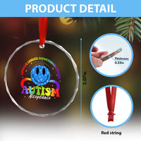 Autism Acceptance Crystal Glass Ornament Acceptance Special Education Teacher Kids