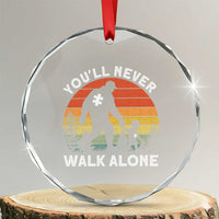 Autism Acceptance Crystal Glass Ornament Autism Dad You'll Never Walk Alone Support