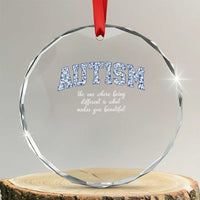 Autism Acceptance Crystal Glass Ornament Autistic Acceptance Inspirational