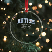 Autism Acceptance Crystal Glass Ornament Autistic Acceptance Inspirational