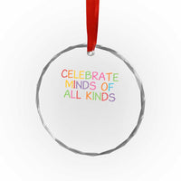 Autism Acceptance Crystal Glass Ornament Celebrate Minds of All Kinds