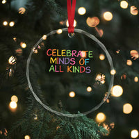 Autism Acceptance Crystal Glass Ornament Celebrate Minds of All Kinds
