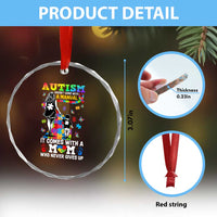Autism Acceptance Crystal Glass Ornament Doesn't Come with a Manual Autism Mom