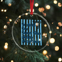 Autism Acceptance Crystal Glass Ornament In April We Wear Blue Support Neurodivergent