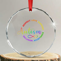 Autism Acceptance Crystal Glass Ornament Respect Love Support Autism Awareness Month