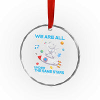 Autism Acceptance Crystal Glass Ornament We Are All Under The Same Stars
