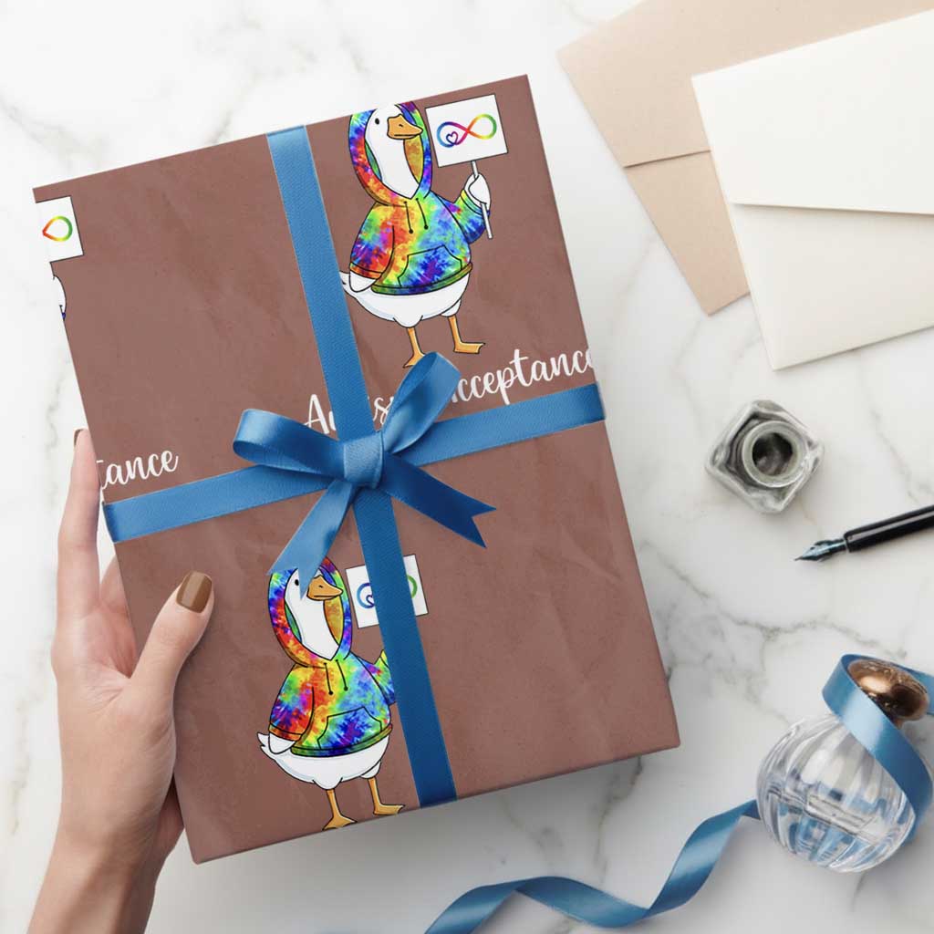 Autism Acceptance Wrapping Paper Roll Accept Understand Love Support Neurodivergent