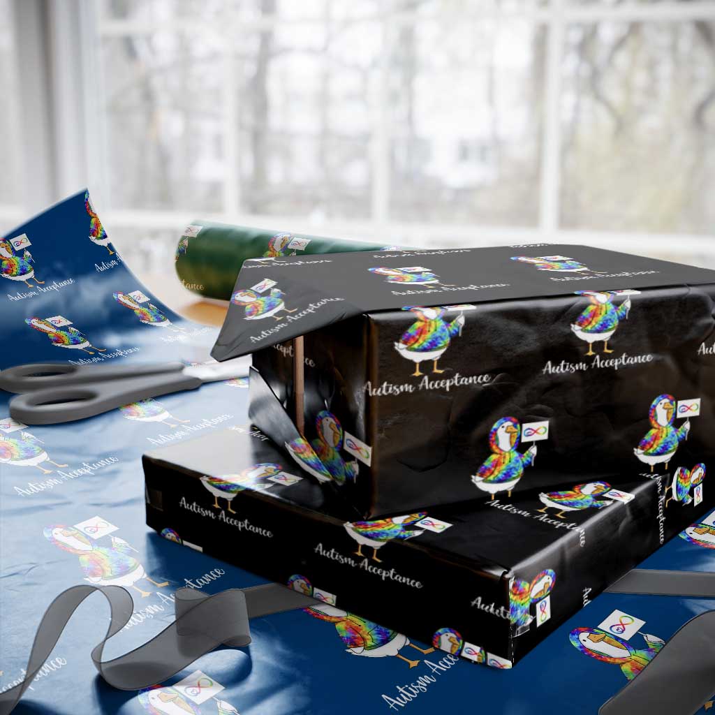 Autism Acceptance Wrapping Paper Roll Accept Understand Love Support Neurodivergent