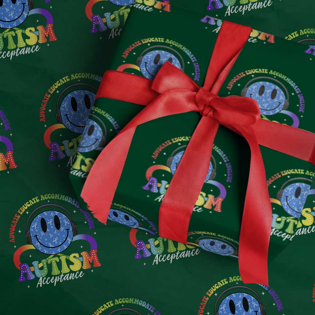 Autism Acceptance Wrapping Paper Roll Acceptance Special Education Teacher Kids