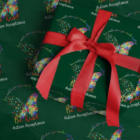Autism Acceptance Wrapping Paper Roll In A World Where You Can Be Anything Be Kind Butterfly Puzzle