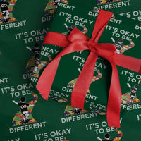 Autism Acceptance Wrapping Paper Roll It's Okay To Be Different