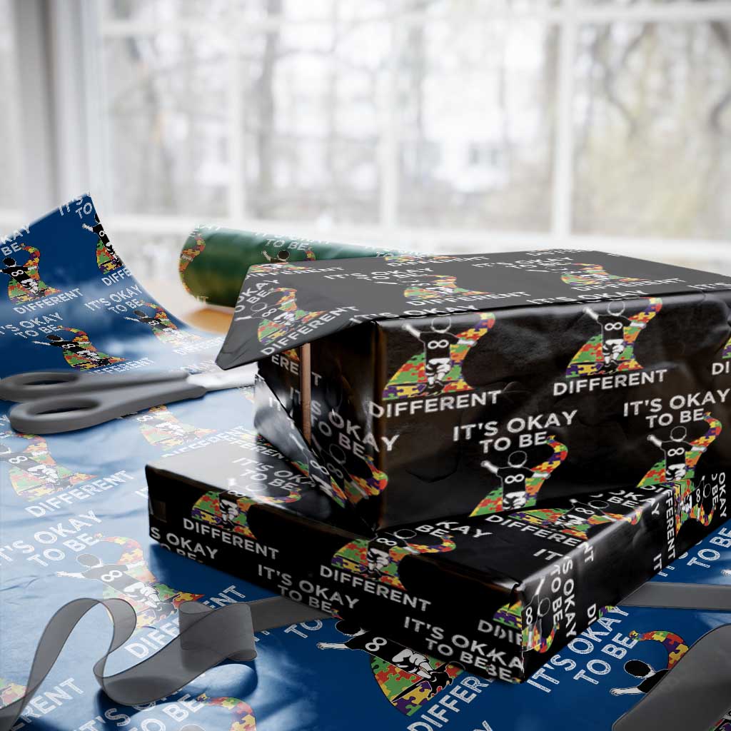 Autism Acceptance Wrapping Paper Roll It's Okay To Be Different