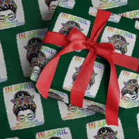 Autism Acceptance Wrapping Paper Roll Neurodivergent Support Messy Bun Ribbon Puzzle
