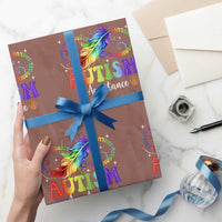Autism Acceptance Wrapping Paper Roll Neurodivergent Support Rainbow Feather Infinity Symbol