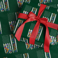 Autism Acceptance Wrapping Paper Roll US Flag Ribbon Support Neurodiversity