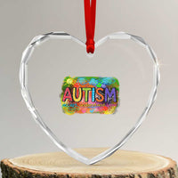 Autism Acceptance Heart Crystal Glass Ornament Accept Understand Love Autistic Support - Wonder Print Shop