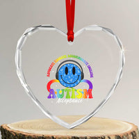 Autism Acceptance Heart Crystal Glass Ornament Acceptance Special Education Teacher Kids