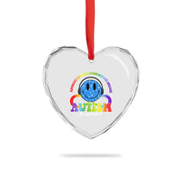 Autism Acceptance Heart Crystal Glass Ornament Acceptance Special Education Teacher Kids