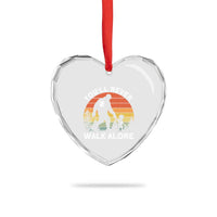 Autism Acceptance Heart Crystal Glass Ornament Autism Dad You'll Never Walk Alone Support