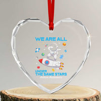 Autism Acceptance Heart Crystal Glass Ornament We Are All Under The Same Stars