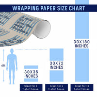 Autism Acceptance Wrapping Paper Roll In April We Wear Blue Support Neurodivergent