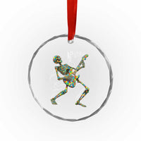 Autism Acceptance Rock Guitar Skeleton Crystal Glass Ornament Music Lover