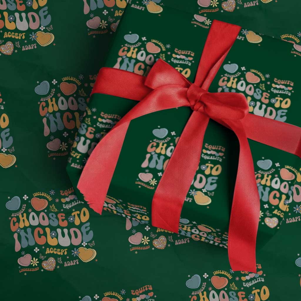 Autism Acceptance Wrapping Paper Roll Choose To Include Inclusion Matters - Wonder Print Shop