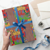 Autism Acceptance Wrapping Paper Roll I Believe In A Spectrum Of Possibilities Retro Boho - Wonder Print Shop