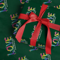 Autism Acceptance Wrapping Paper Roll Love From a Different Angle Rainbow Infinity - Wonder Print Shop