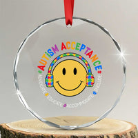 Autism Awareness Acceptance Crystal Glass Ornament Special Education Teacher Kids - Wonder Print Shop