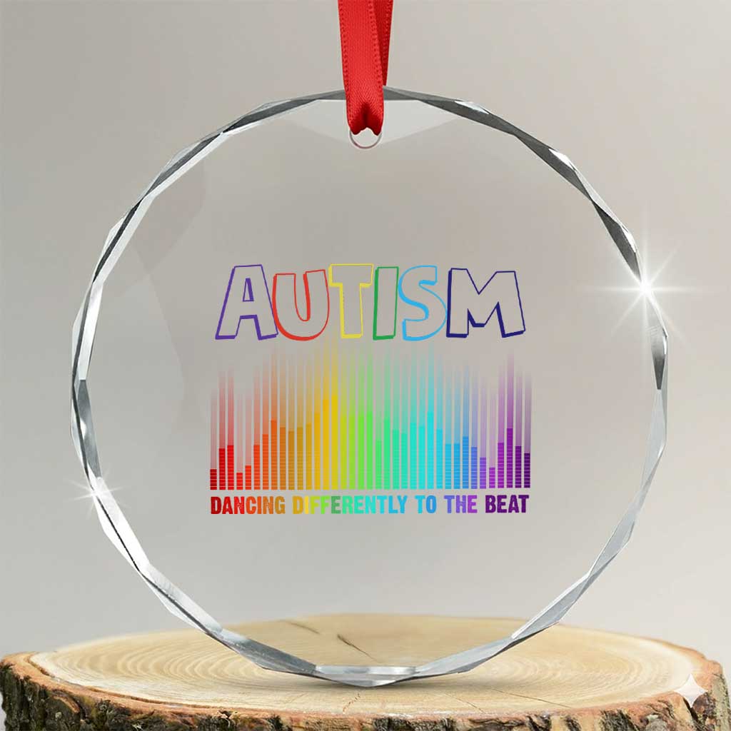 Autism Awareness Crystal Glass Ornament Autism Dancing Differently To The Beat
