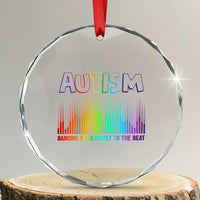 Autism Awareness Crystal Glass Ornament Autism Dancing Differently To The Beat