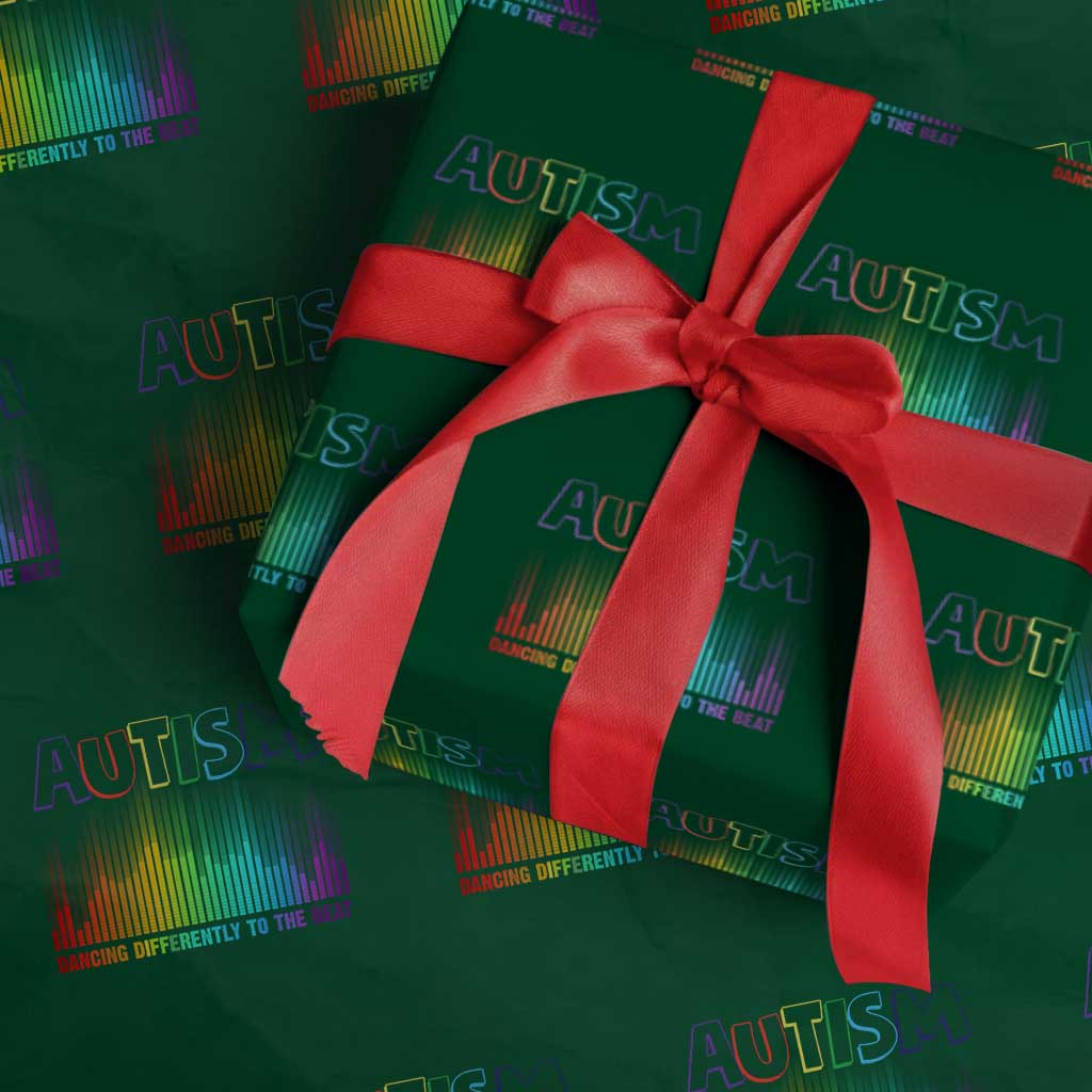 Autism Awareness Wrapping Paper Roll Autism Dancing Differently To The Beat