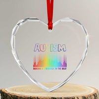 Autism Awareness Heart Crystal Glass Ornament Autism Dancing Differently To The Beat