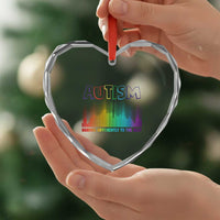Autism Awareness Heart Crystal Glass Ornament Autism Dancing Differently To The Beat