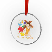 Autism Awareness Jesus Crystal Glass Ornament Oh How He Loves Us Christian Bible Verse