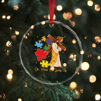 Autism Awareness Jesus Crystal Glass Ornament Oh How He Loves Us Christian Bible Verse