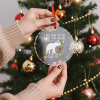 Autism Awareness Mom Crystal Glass Ornament I Will Speak Fight Advocate For You So That You Can Do It For Yourself