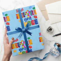 Autism Awareness Wrapping Paper Roll Think Before You Judge Autistic Support - Wonder Print Shop