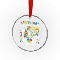 Autism Dad Crystal Glass Ornament Autism Doesn't Come With A Manual It Comes With A Dad
